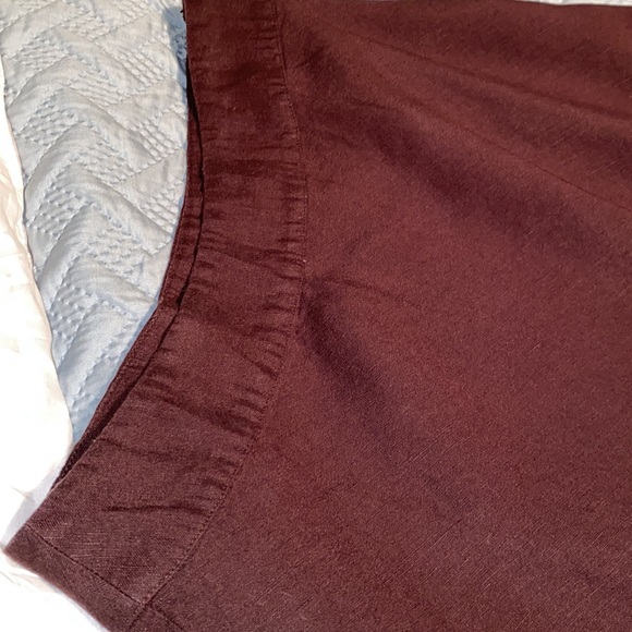 NY Collection Scalloped hem embroidered a-line flare skirt brown turquoise PM - Picture 10 of 11